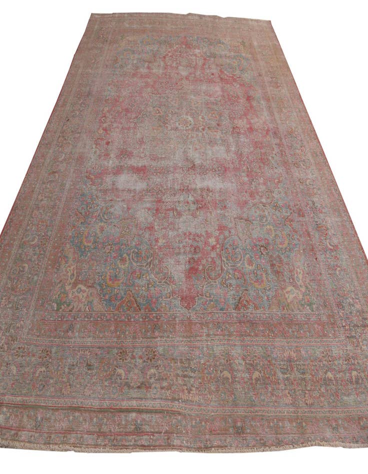 Detail image of  9' 8 x 12' 9  Hand Knotted Ultra Vintage Persian Wool Rug