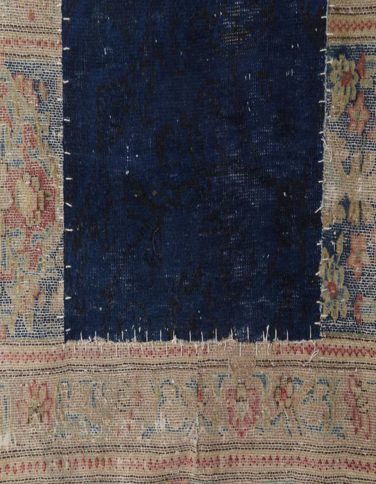 Detail image of  9' 4 x 13'  Hand Knotted Ultra Vintage Persian Wool Rug