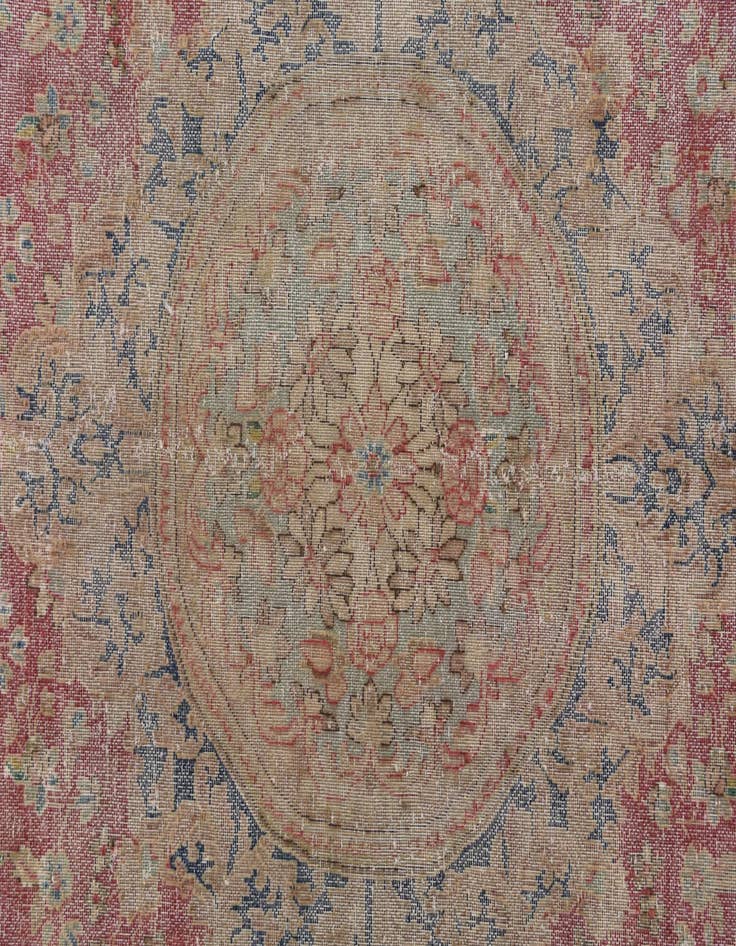Detail image of  9' 4 x 13'  Hand Knotted Ultra Vintage Persian Wool Rug