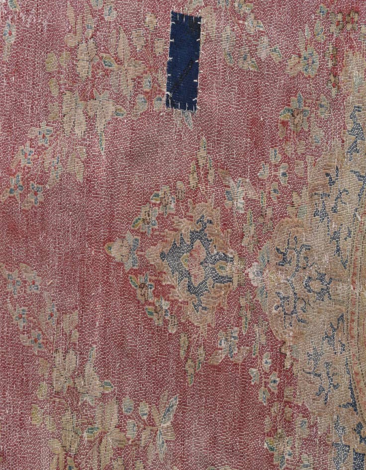 Detail image of  9' 4 x 13'  Hand Knotted Ultra Vintage Persian Wool Rug