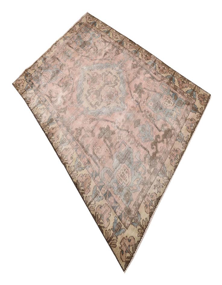 Detail image of  4' 6 x 6' 5  Hand Knotted Ultra Vintage Persian Wool Rug