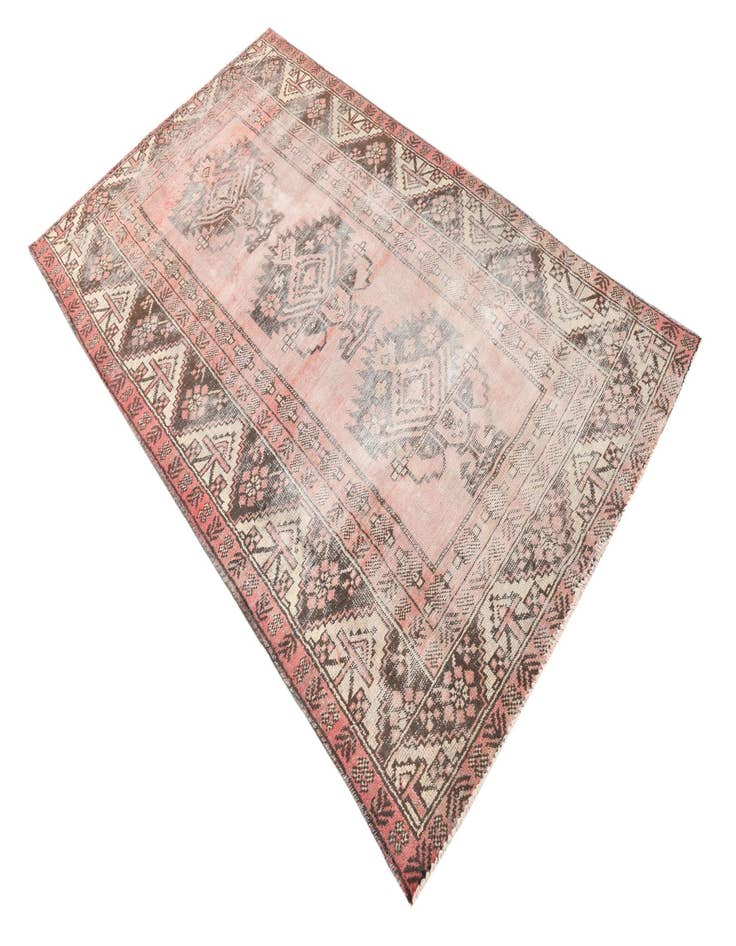 Detail image of  4' x 6' 8  Hand Knotted Ultra Vintage Persian Wool Rug