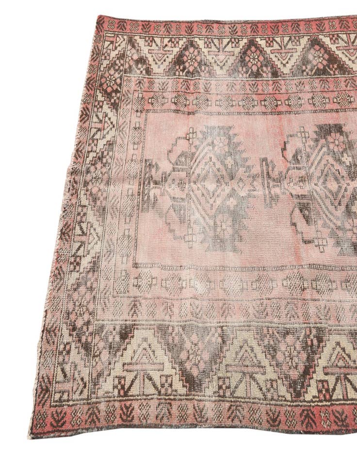 Detail image of  4' x 6' 8  Hand Knotted Ultra Vintage Persian Wool Rug