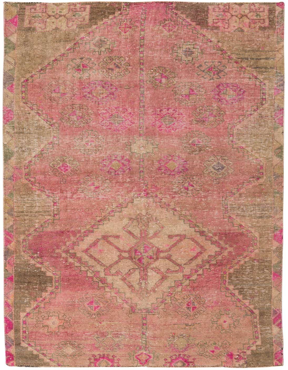 A 4x6 rectangular Ultra Vintage Persian rug in shades of red and brown with a faded medallion pattern.