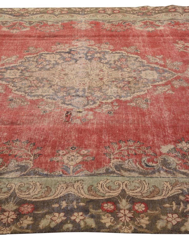 Detail image of  8' 2 x 12' 5  Hand Knotted Ultra Vintage Persian Wool Rug