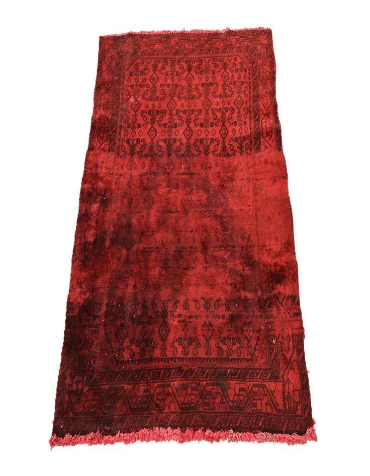 Detail image of  3' 2 x 4' 10  Hand Knotted Ultra Vintage Persian Wool Rug