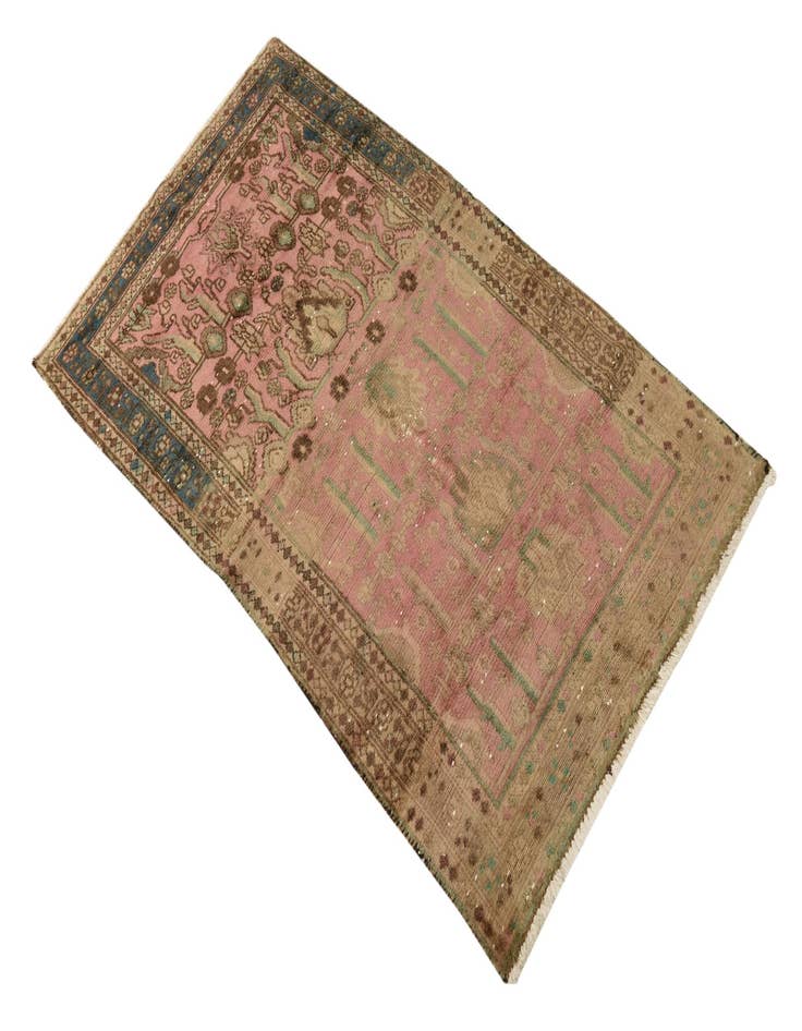 Detail image of  3' x 5' 7  Hand Knotted Ultra Vintage Persian Wool Rug