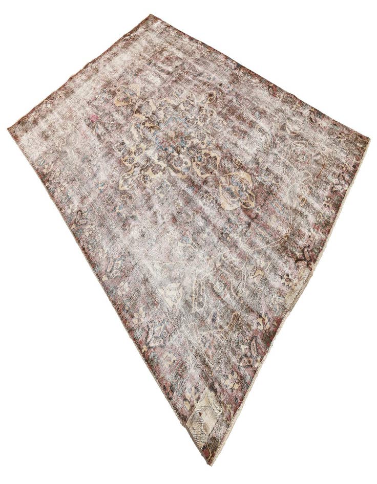 Detail image of  6' 5 x 9' 8  Hand Knotted Ultra Vintage Persian Wool Rug