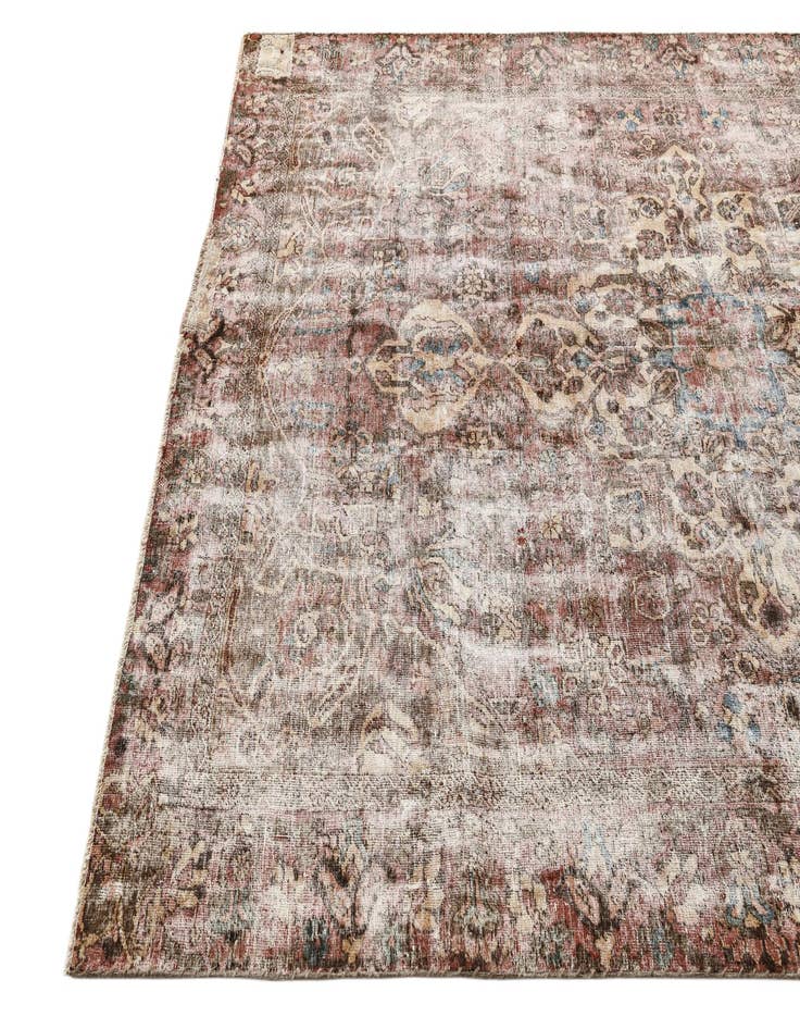 Detail image of  6' 5 x 9' 8  Hand Knotted Ultra Vintage Persian Wool Rug