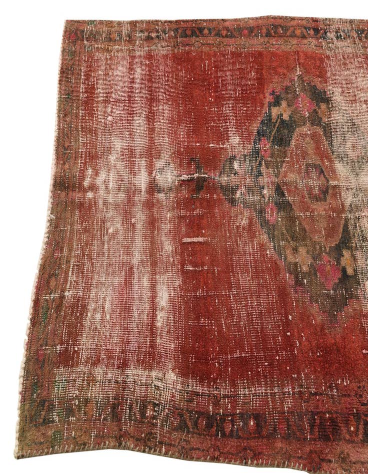 Detail image of  4' 1 x 6' 9  Hand Knotted Ultra Vintage Persian Wool Rug