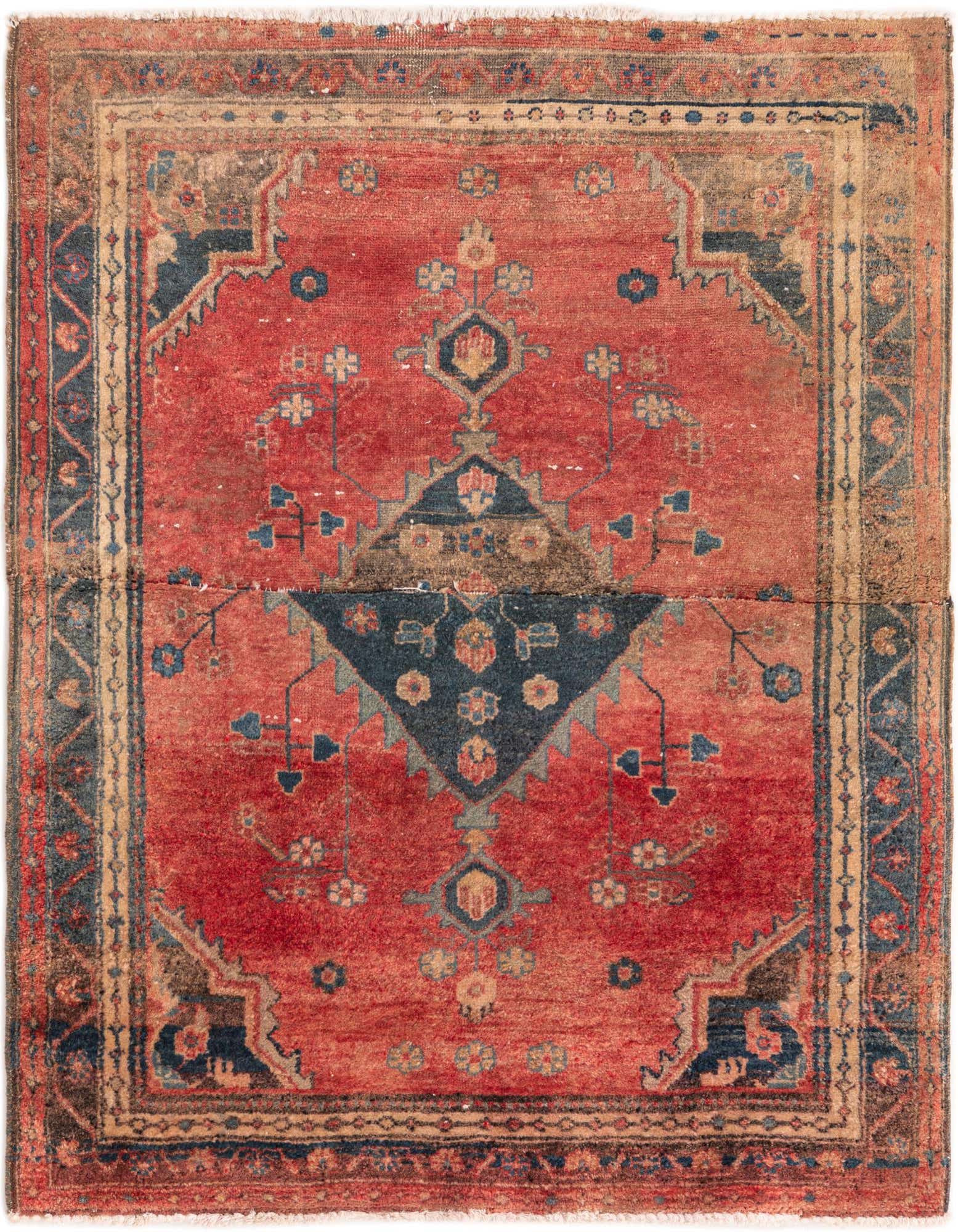 Primary image  3' 6 x 4' 2  Hand Knotted Ultra Vintage Persian Wool Rug