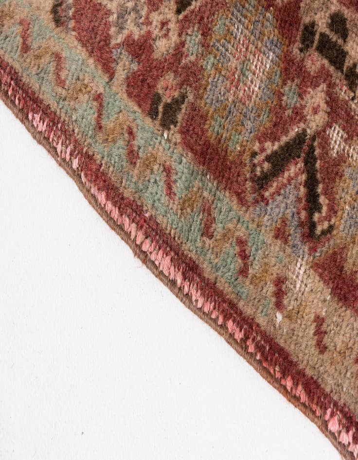 Detail image of  3' 4 x 4' 9  Hand Knotted Ultra Vintage Persian Wool Rug