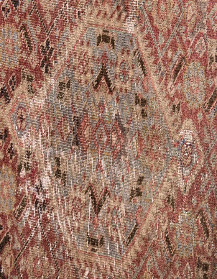 Detail image of  3' 4 x 4' 9  Hand Knotted Ultra Vintage Persian Wool Rug