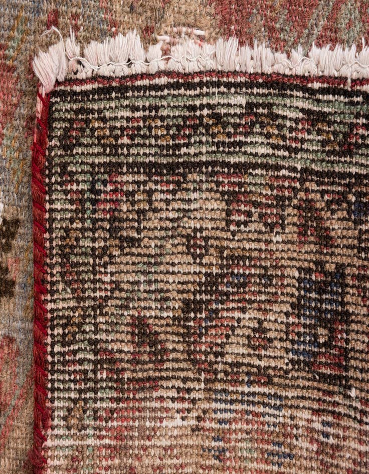 Detail image of  3' 4 x 4' 9  Hand Knotted Ultra Vintage Persian Wool Rug