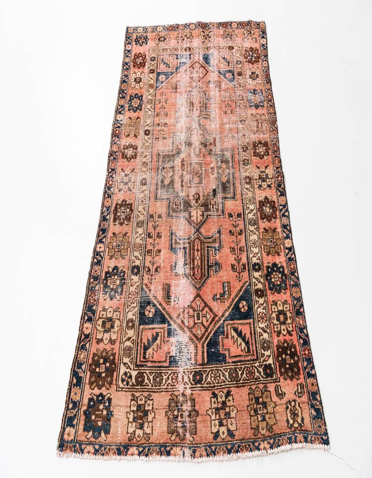 Detail image of  3' 10 x 6' 5  Hand Knotted Ultra Vintage Persian Wool Rug