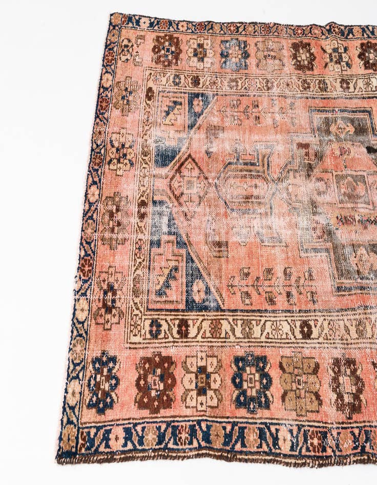 Detail image of  3' 10 x 6' 5  Hand Knotted Ultra Vintage Persian Wool Rug