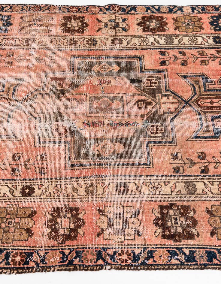 Detail image of  3' 10 x 6' 5  Hand Knotted Ultra Vintage Persian Wool Rug