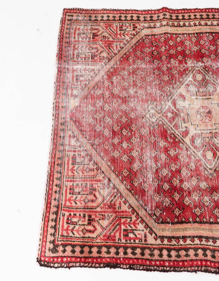 Detail image of  3' 3 x 5' 4  Hand Knotted Ultra Vintage Persian Wool Rug