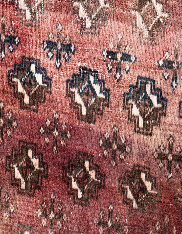 Detail image of  3' 9 x 6' 5  Hand Knotted Ultra Vintage Persian Wool Rug