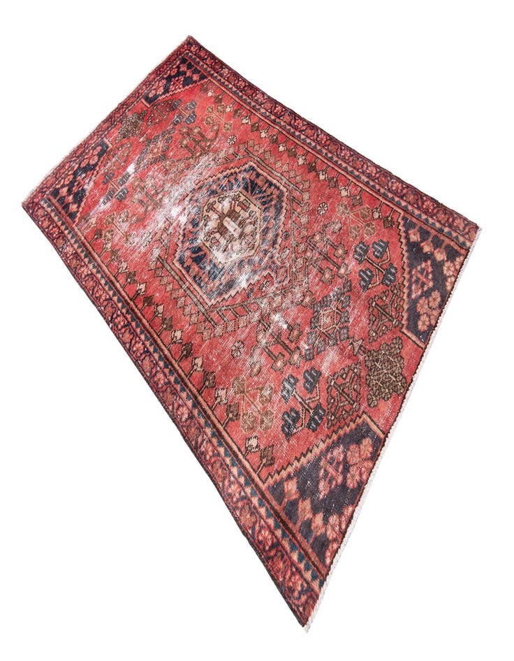 Detail image of  3' 9 x 6' 3  Hand Knotted Ultra Vintage Persian Wool Rug