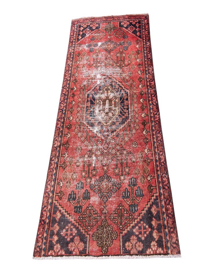 Detail image of  3' 9 x 6' 3  Hand Knotted Ultra Vintage Persian Wool Rug