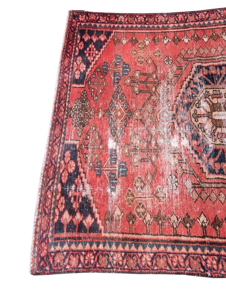 Detail image of  3' 9 x 6' 3  Hand Knotted Ultra Vintage Persian Wool Rug