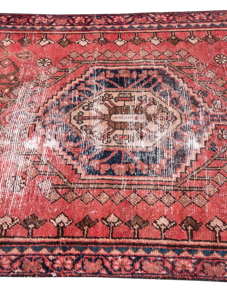 Detail image of  3' 9 x 6' 3  Hand Knotted Ultra Vintage Persian Wool Rug