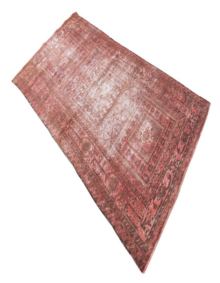 Detail image of  3' 7 x 7'  Hand Knotted Ultra Vintage Persian Wool Rug