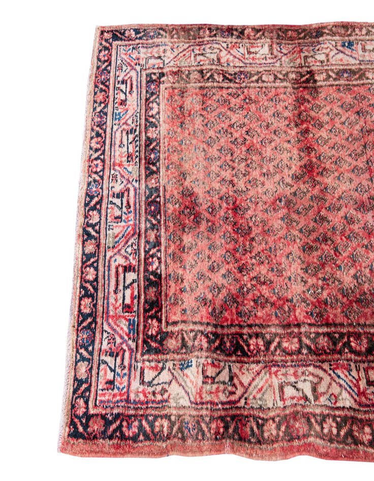 Detail image of  3' 6 x 6' 8  Hand Knotted Ultra Vintage Persian Wool Rug