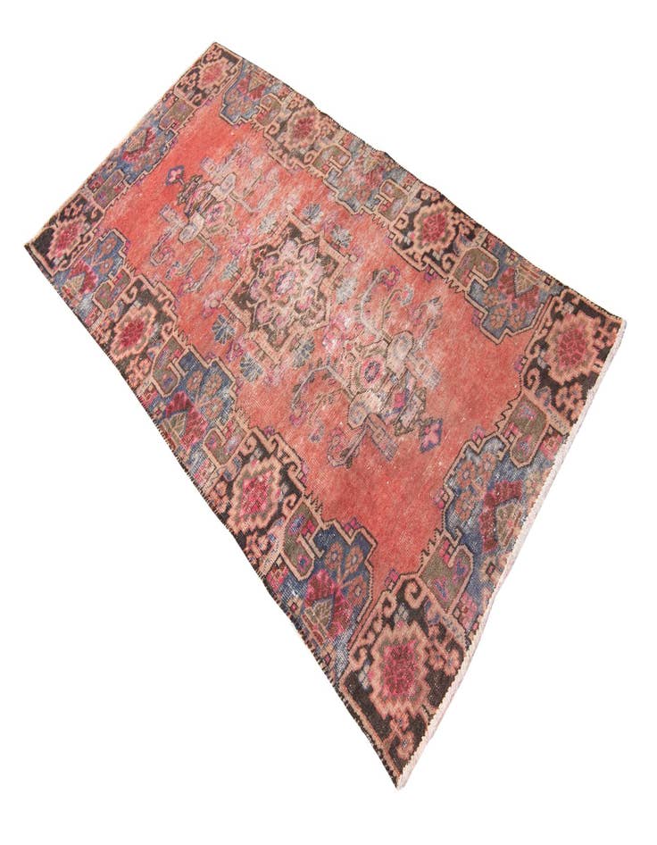 Detail image of  3' 6 x 6' 9  Hand Knotted Ultra Vintage Persian Wool Rug