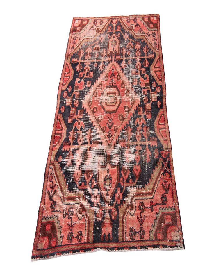 Detail image of  4' 1 x 5' 10  Hand Knotted Ultra Vintage Persian Wool Rug