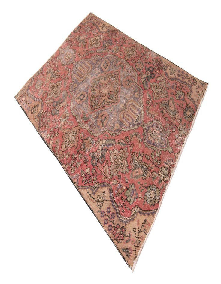 Detail image of  4' 2 x 5' 8  Hand Knotted Ultra Vintage Persian Wool Rug