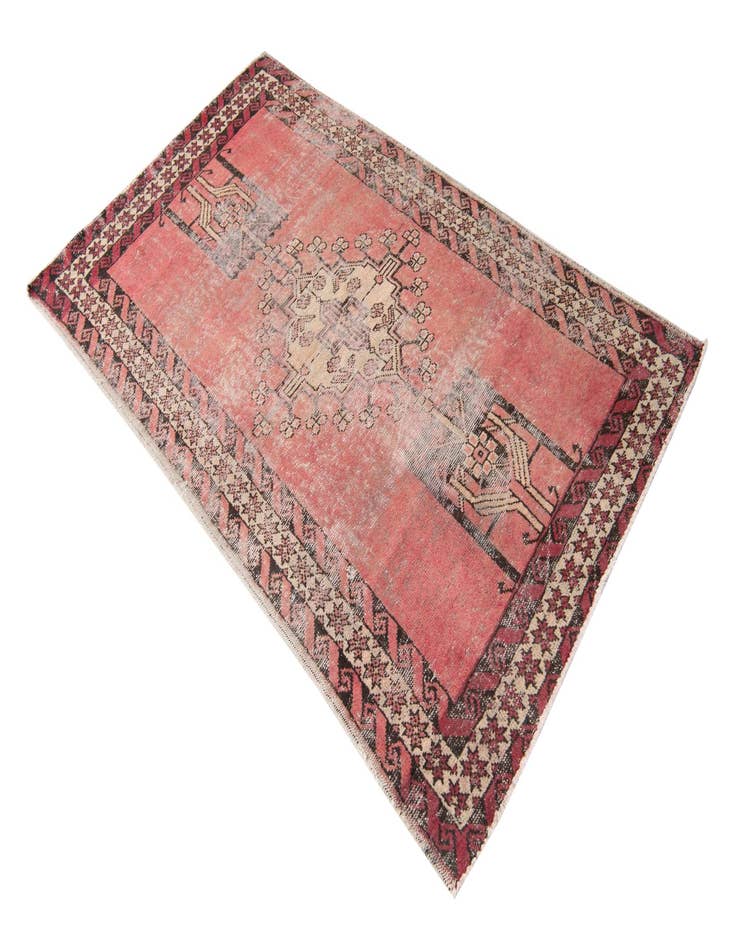 Detail image of  3' 10 x 6' 6  Hand Knotted Ultra Vintage Persian Wool Rug