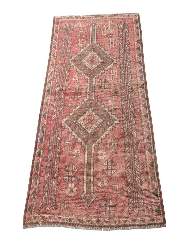 Detail image of  3' 9 x 5' 3  Hand Knotted Ultra Vintage Persian Wool Rug