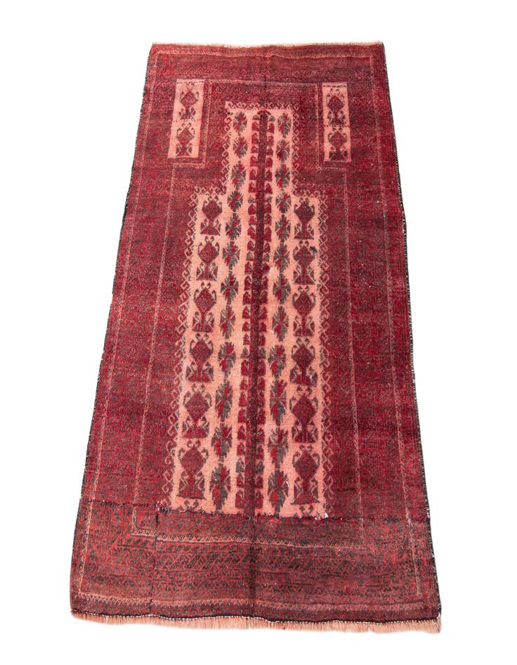 Detail image of  3' 3 x 4' 1  Hand Knotted Ultra Vintage Persian Wool Rug