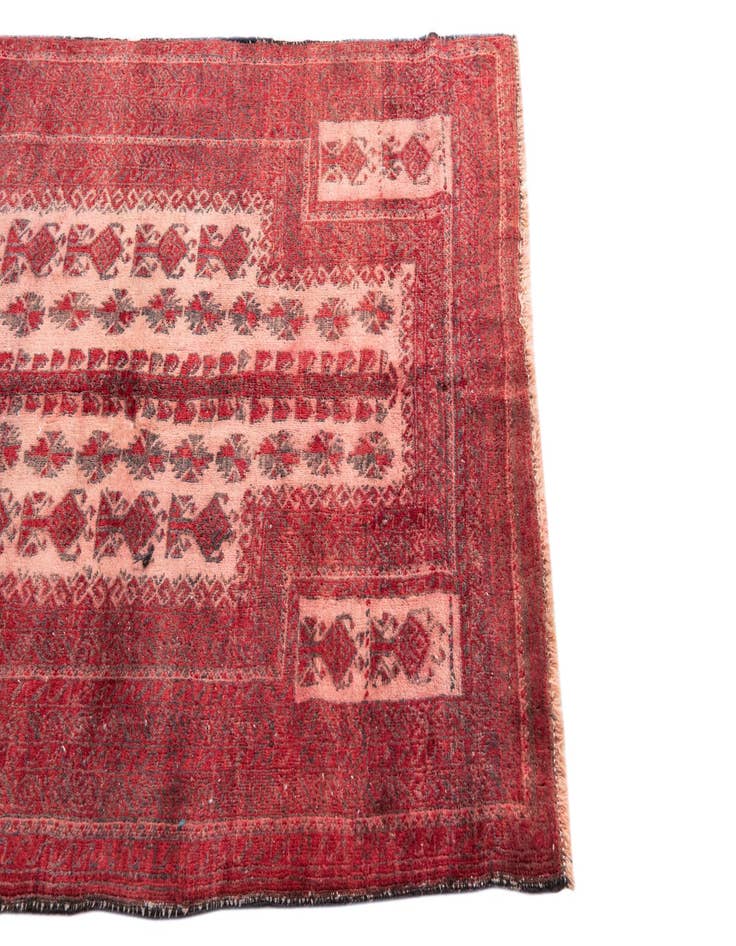 Detail image of  3' 3 x 4' 1  Hand Knotted Ultra Vintage Persian Wool Rug