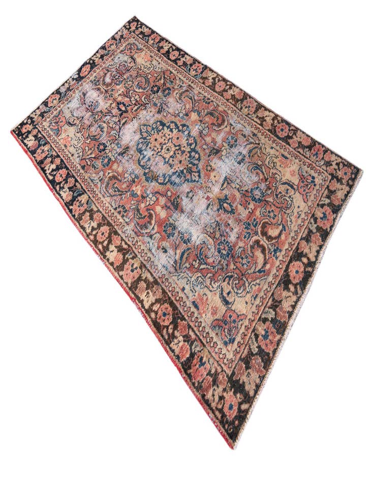 Detail image of  3' 10 x 6' 6  Hand Knotted Ultra Vintage Persian Wool Rug