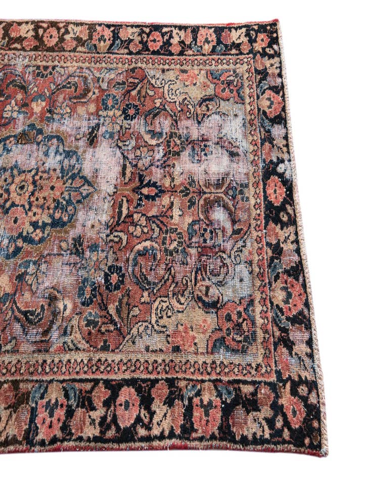 Detail image of  3' 10 x 6' 6  Hand Knotted Ultra Vintage Persian Wool Rug