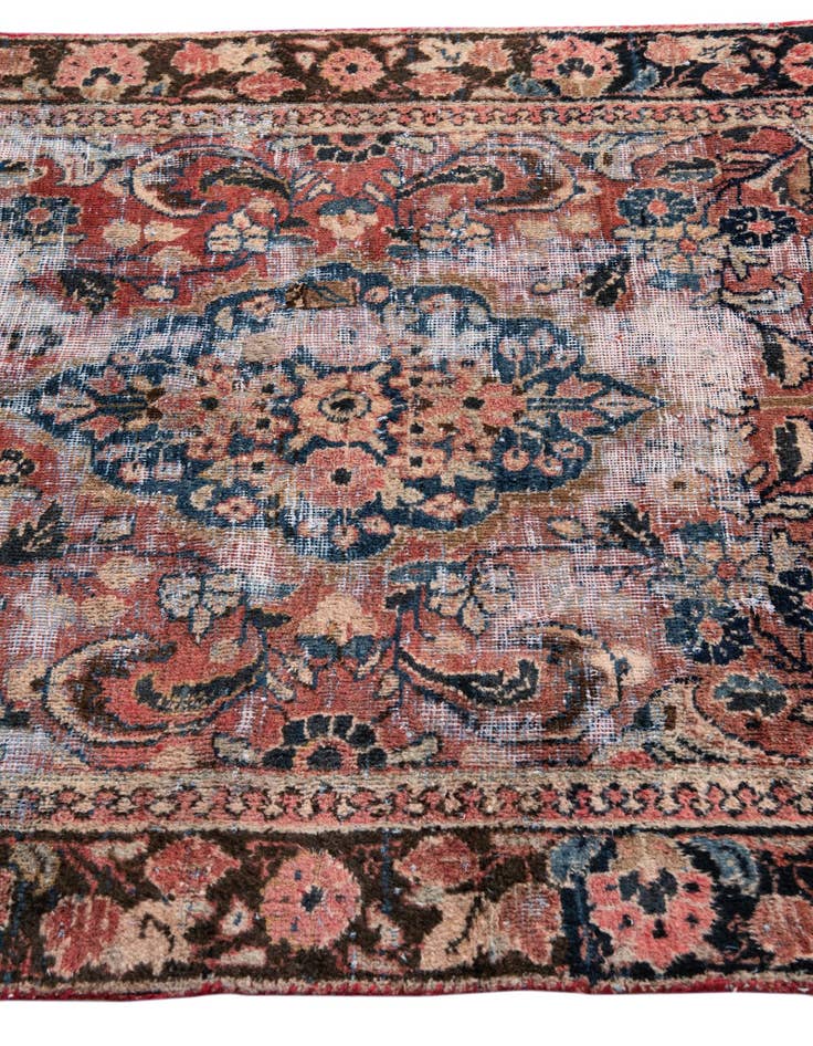 Detail image of  3' 10 x 6' 6  Hand Knotted Ultra Vintage Persian Wool Rug
