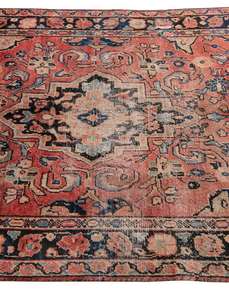 Detail image of  4' 4 x 6' 9  Hand Knotted Ultra Vintage Persian Wool Rug