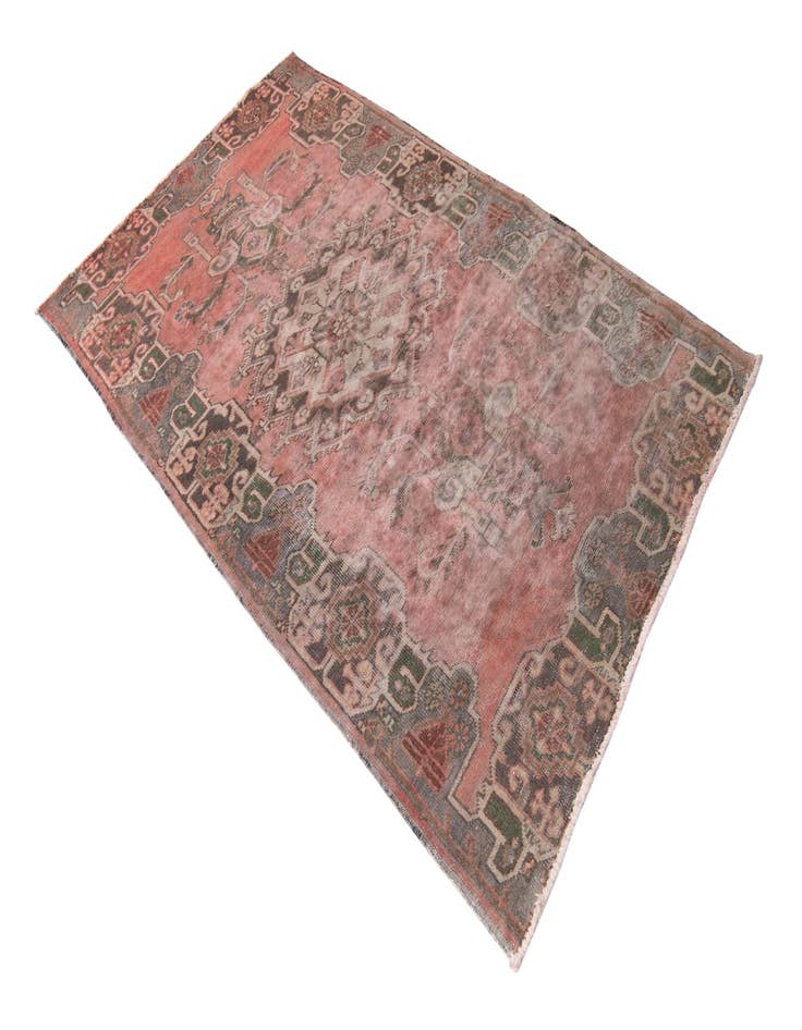 Detail image of  4' 1 x 6' 9  Hand Knotted Ultra Vintage Persian Wool Rug