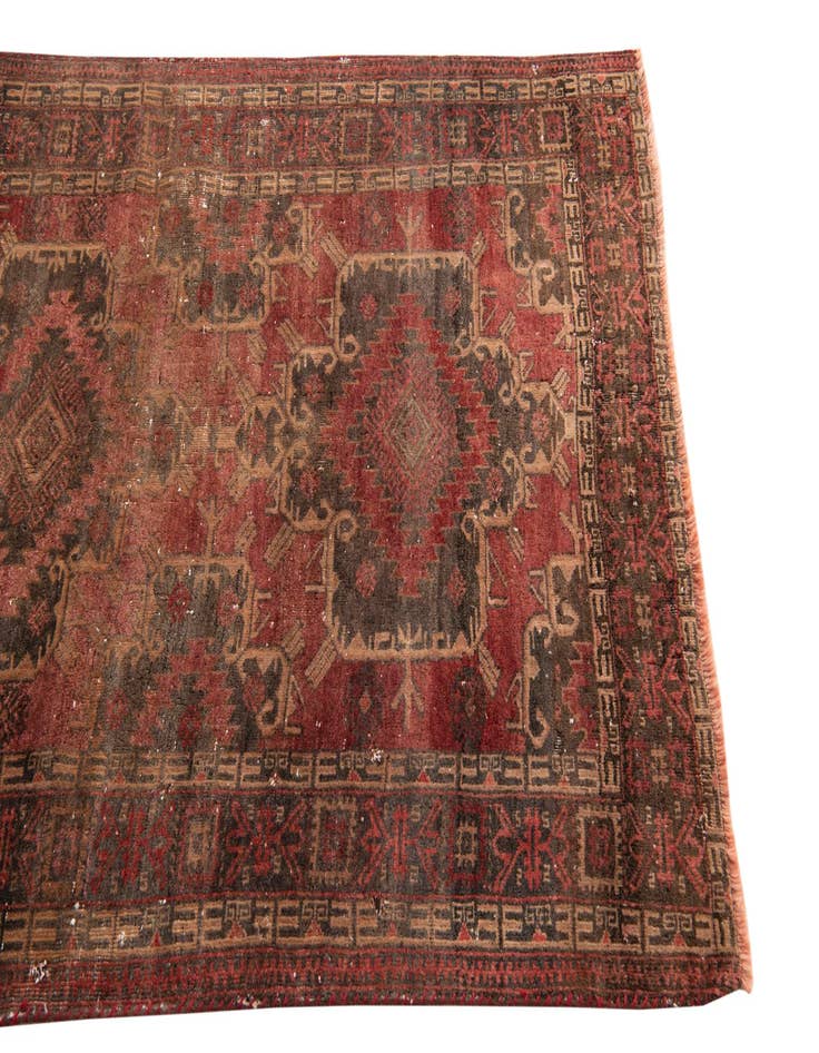 Detail image of  3' 6 x 6' 1  Hand Knotted Ultra Vintage Persian Wool Rug