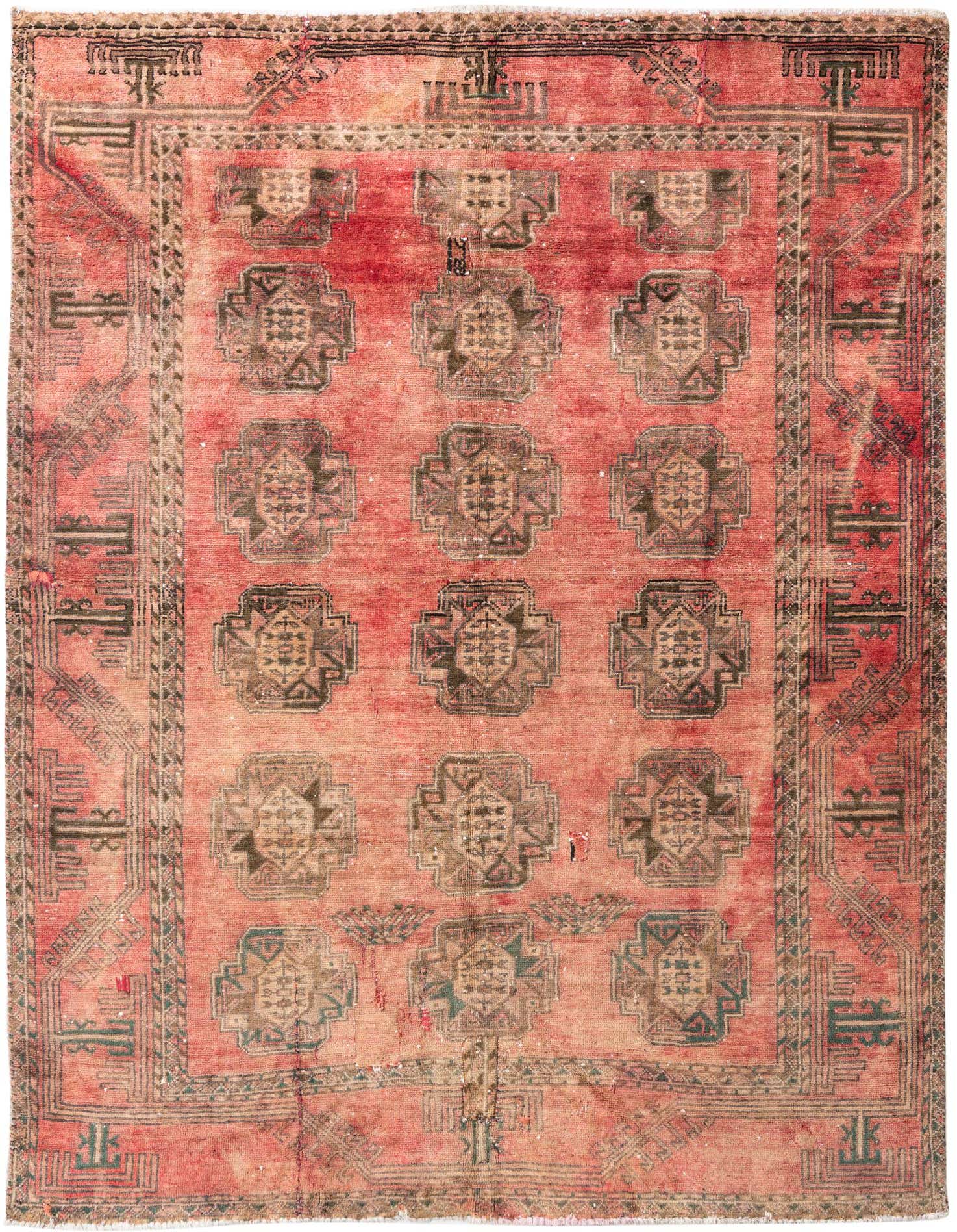 Primary image  5' 6 x 7' 6  Hand Knotted Ultra Vintage Persian Wool Rug