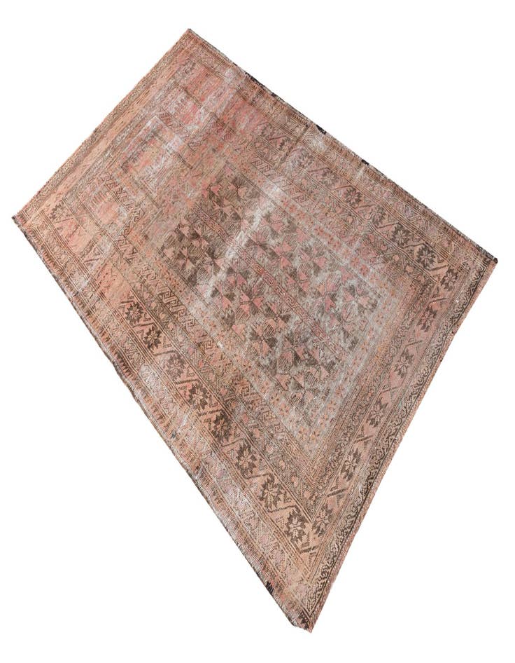 Detail image of  3' 5 x 5' 5  Hand Knotted Ultra Vintage Persian Wool Rug