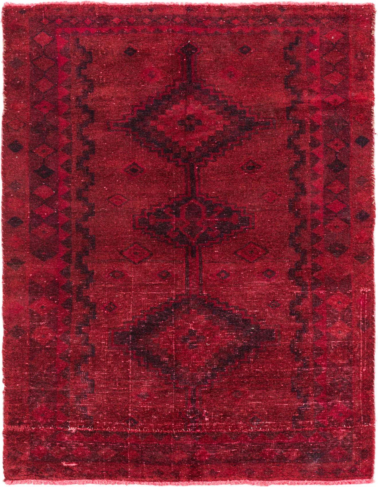 Primary image of  4' 2 x 6' 2  Hand Knotted Ultra Vintage Persian Wool Rug