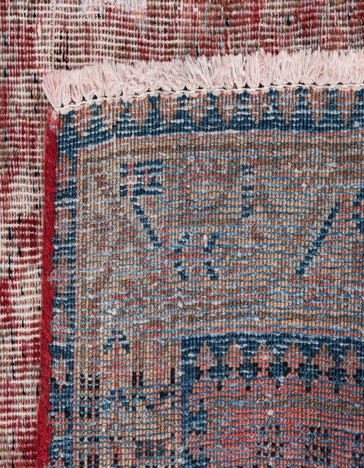 Detail image of  3' 5 x 5'  Hand Knotted Ultra Vintage Persian Wool Rug