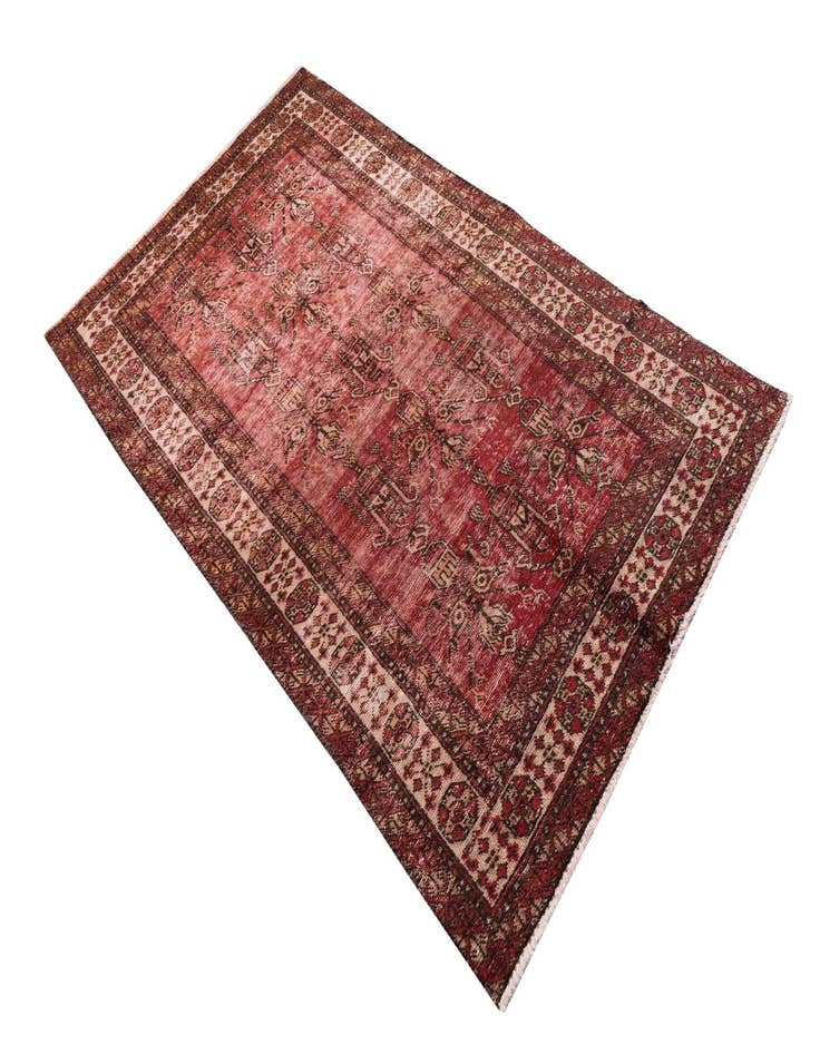 Detail image of  3' 10 x 6' 8  Hand Knotted Ultra Vintage Persian Wool Rug