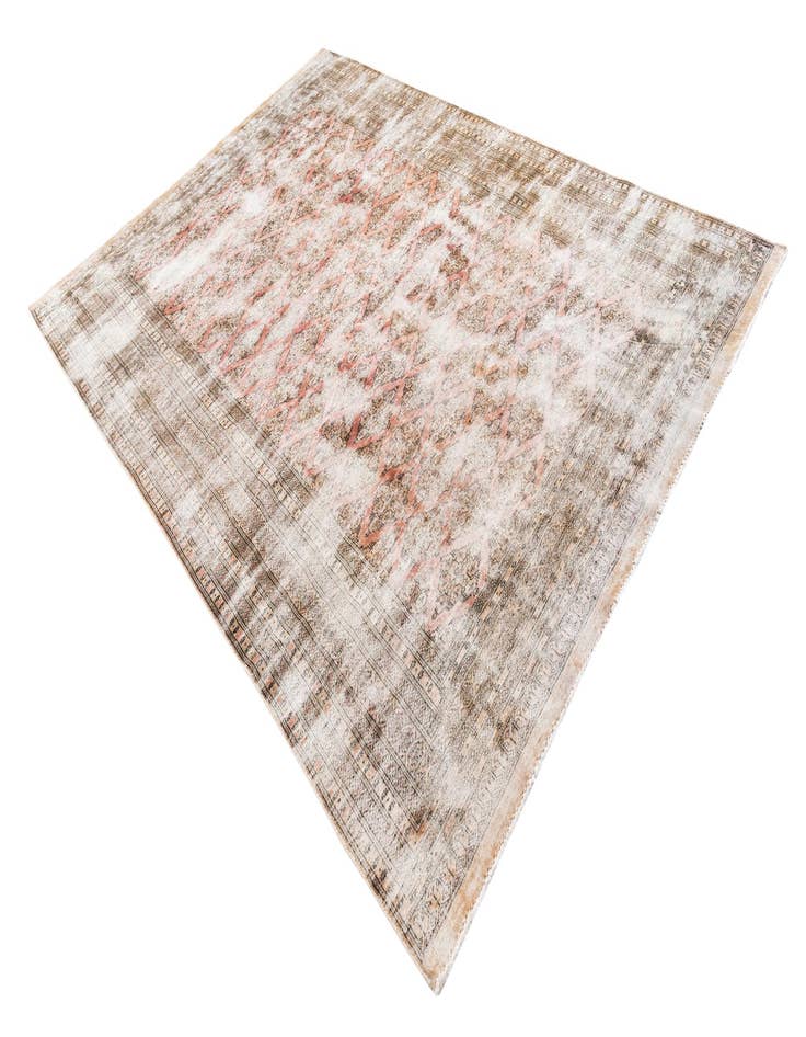 Detail image of  7' x 9' 9  Hand Knotted Ultra Vintage Persian Wool Rug