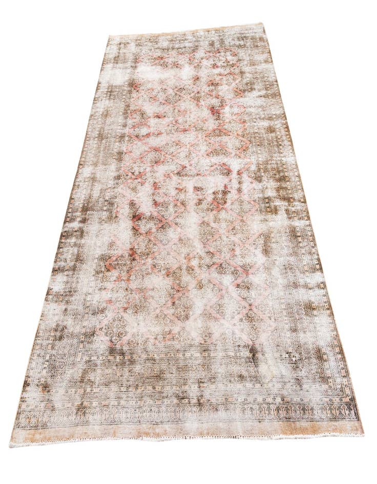 Detail image of  7' x 9' 9  Hand Knotted Ultra Vintage Persian Wool Rug