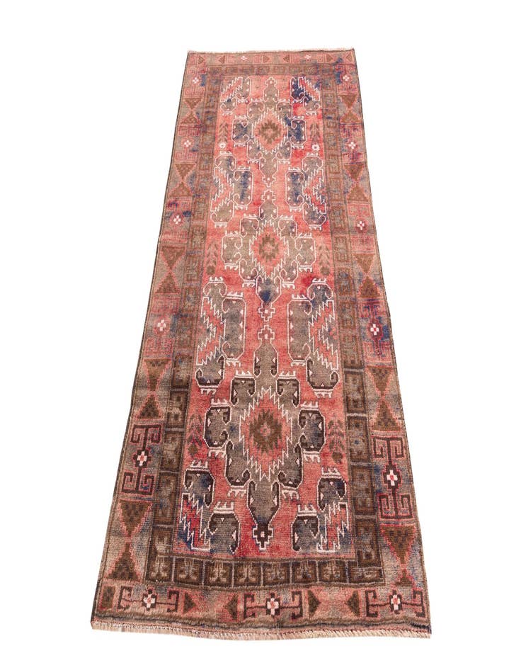 Detail image of  3' 6 x 6' 9  Hand Knotted Ultra Vintage Persian Wool Rug